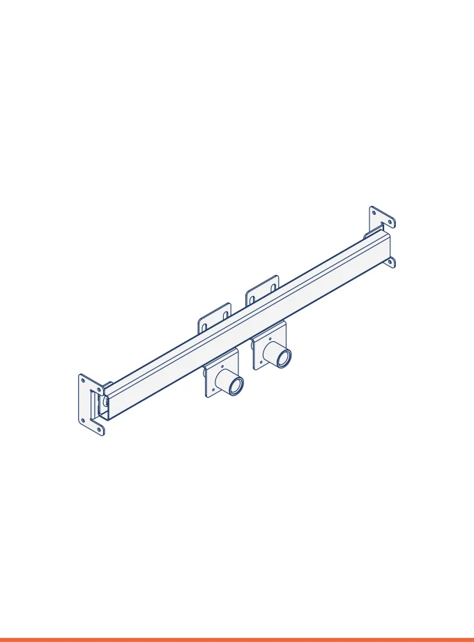 Châssis de support pour mitigeur externe (baignoire, douche, chauffe-eau et évier)