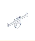 Châssis de support pour les tuyauterie des toilettes au sol