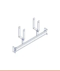 Châssis de support pour kit de réservoir de WC (avec fourches de fixation du réservoir)