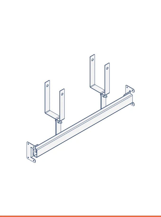 Châssis de support pour kit de réservoir de WC (avec fourches de fixation du réservoir)