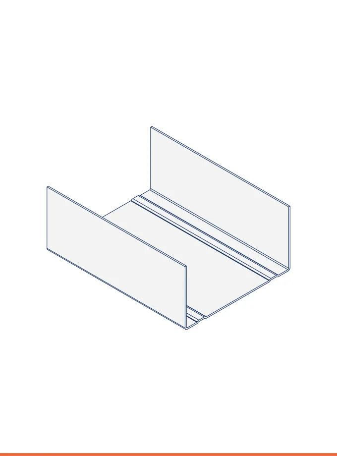 Rail en U (75 x 40 mm)