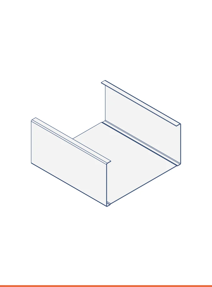 Montant en C C5-M (99 x 50 mm)