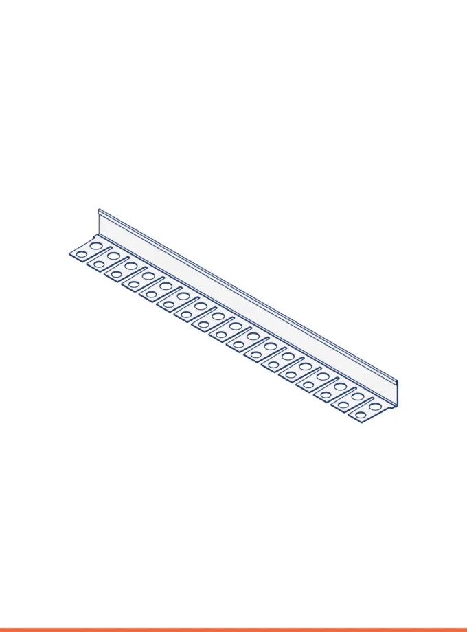 Pare-battage à 90° pour surfaces courbes (b 25 mm, h 14 mm)