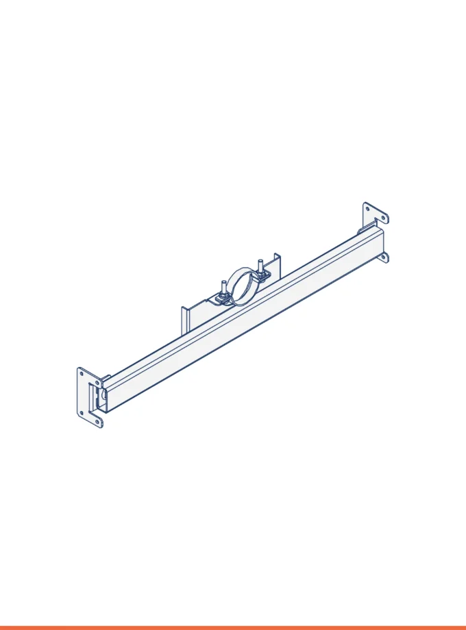 Châssis de support pour kit de cassette de WC (fixation du tuyau d'évacuation)