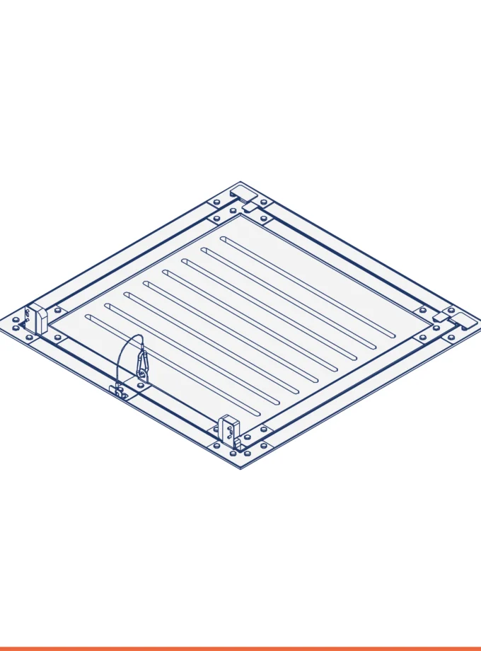 Trappe de visite Join System Air Stop avec plaque hydro, joint en silicone sur le châssis extérieur, ouverture à battant (emballage individuel)